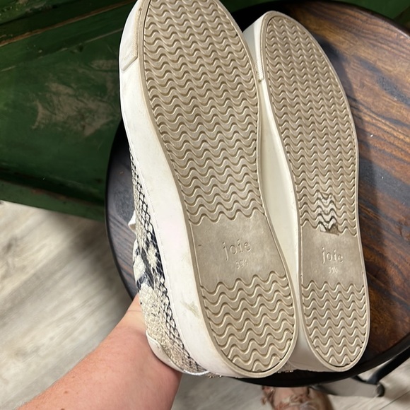 Joie Handan Snakeskin-Embossed Leather Platform Lace-Up Sneakers EU 39.5 US 9.5 - Picture 5 of 5